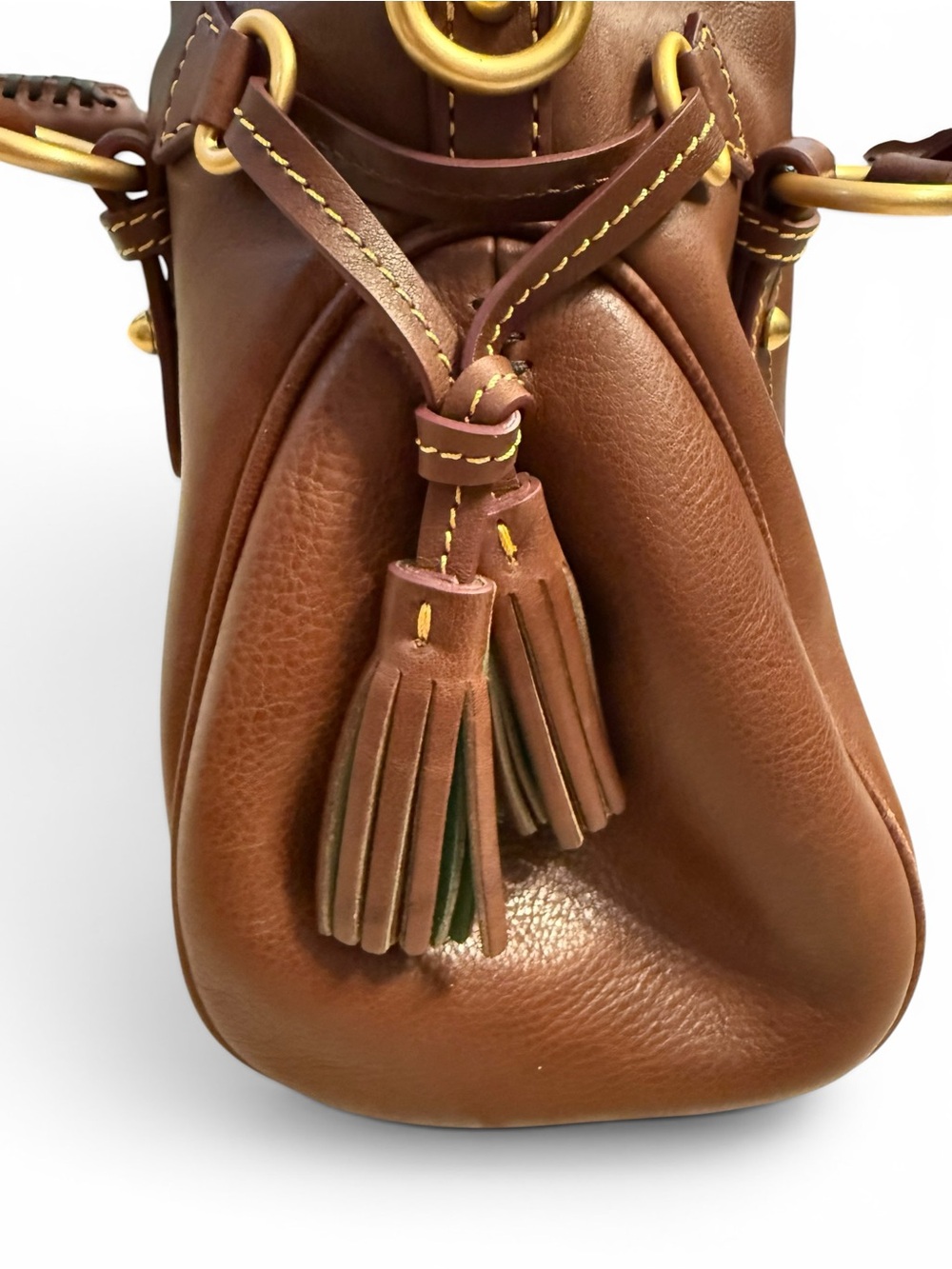 Dooney & Bourke Brown Leather Satchel Shoulder Bag - Picture 11 of 12
